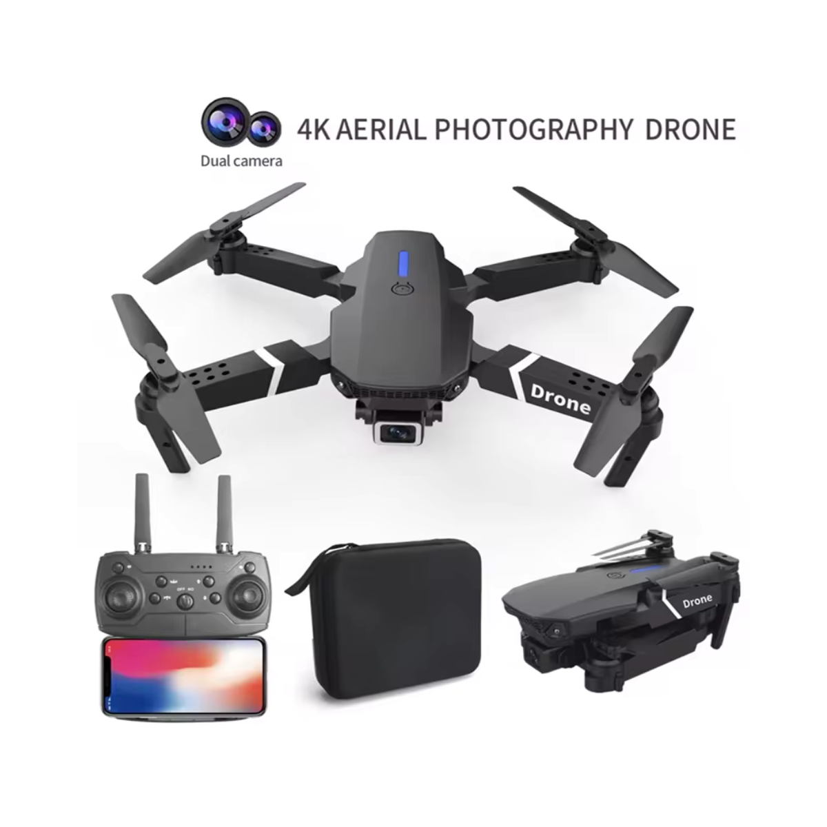 Dron Profesional E88 4k HD-Doble Camara EN OFERTA!